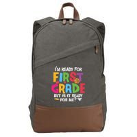Im Ready For First Grade Funny Back To School 1st Grade Cotton Canvas Backpack