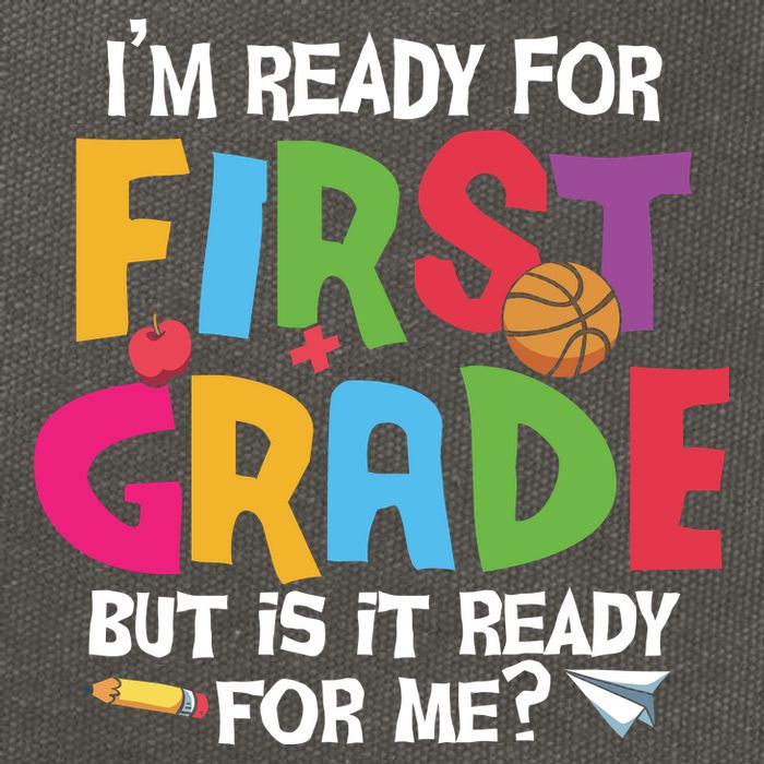 Im Ready For First Grade Funny Back To School 1st Grade Cotton Canvas Backpack