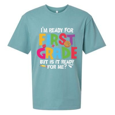 Im Ready For First Grade Funny Back To School 1st Grade Sueded Cloud Jersey T-Shirt