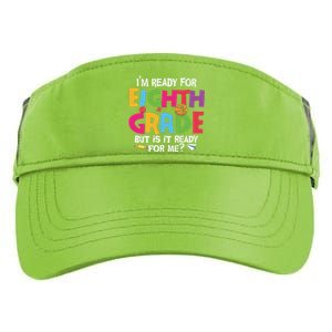 I'm Ready For 8th Grade Back To School First Day Of School Adult Drive Performance Visor