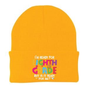 I'm Ready For 8th Grade Back To School First Day Of School Knit Cap Winter Beanie