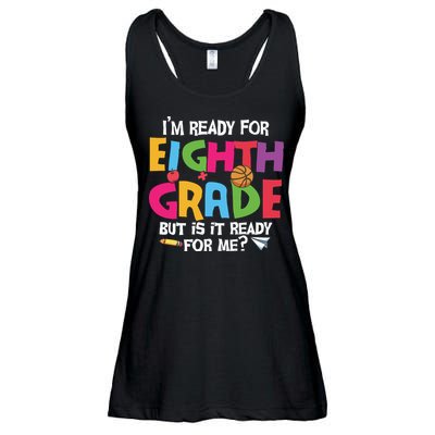 I'm Ready For 8th Grade Back To School First Day Of School Ladies Essential Flowy Tank