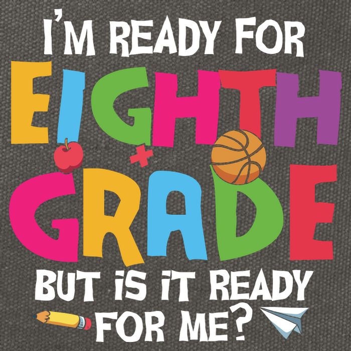 I'm Ready For 8th Grade Back To School First Day Of School Cotton Canvas Backpack