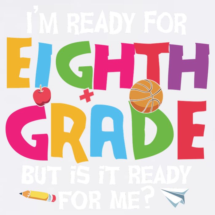 I'm Ready For 8th Grade Back To School First Day Of School Garment-Dyed Sweatshirt