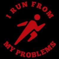 I RUN FROM MY PROBLEMS Kids T-Shirt