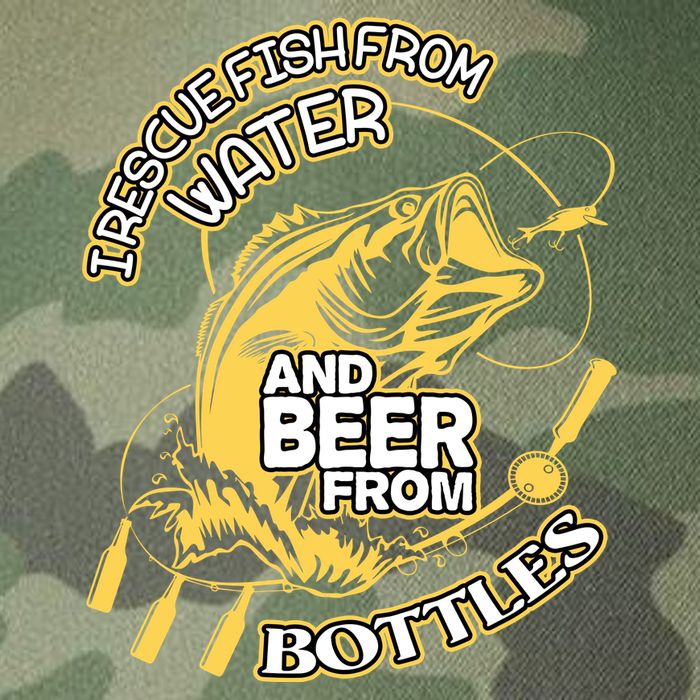 I Rescue Fish From Water And Beer From Bottles Funny Gift Legacy Tie Dye Trucker Hat