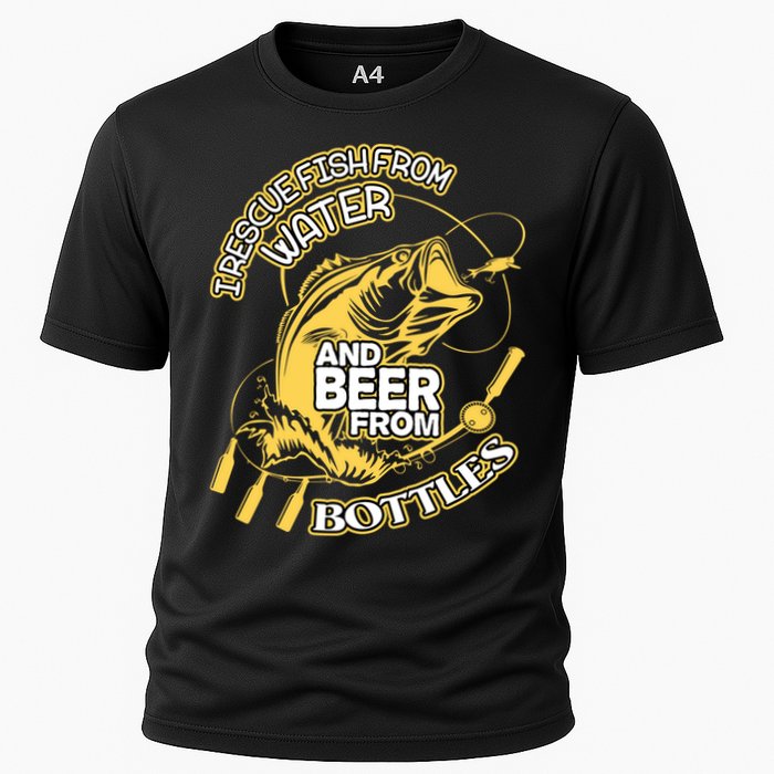 I Rescue Fish From Water And Beer From Bottles Funny Gift Performance Shirt