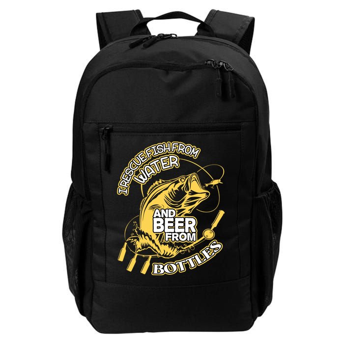I Rescue Fish From Water And Beer From Bottles Funny Gift Backpack