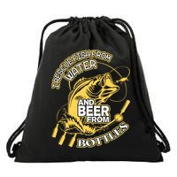I Rescue Fish From Water And Beer From Bottles Funny Gift Drawstring Bag
