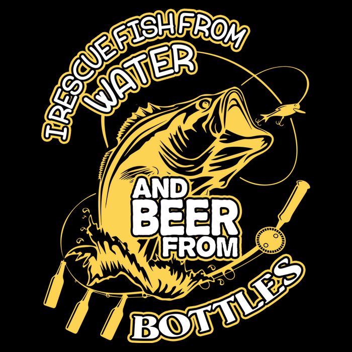 I Rescue Fish From Water And Beer From Bottles Funny Gift Flat Bill Trucker Hat