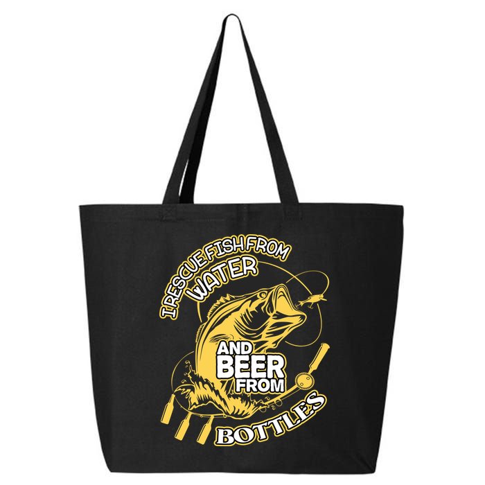 I Rescue Fish From Water And Beer From Bottles Funny Gift 25L Jumbo Tote