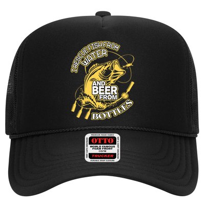 I Rescue Fish From Water And Beer From Bottles Funny Gift Trucker Hat
