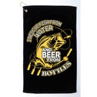 I Rescue Fish From Water And Beer From Bottles Funny Gift Golf Towel