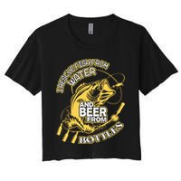 I Rescue Fish From Water And Beer From Bottles Funny Gift Crop Top