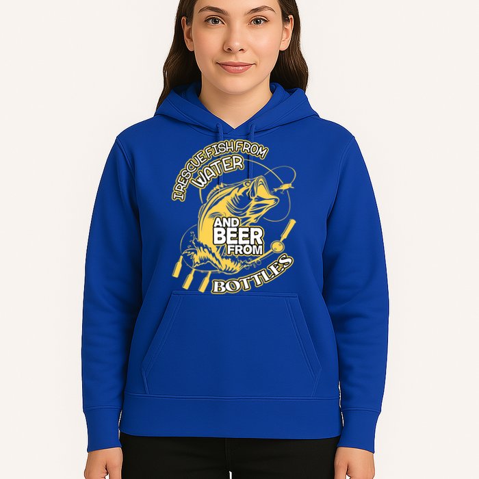 I Rescue Fish From Water And Beer From Bottles Funny Gift Hoodie