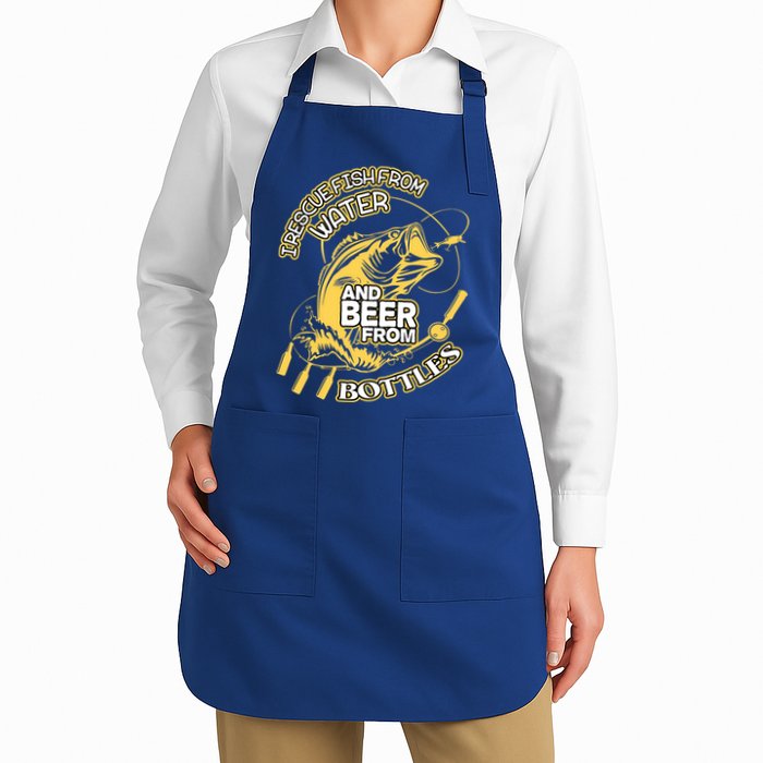 I Rescue Fish From Water And Beer From Bottles Funny Gift Apron