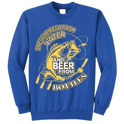 I Rescue Fish From Water And Beer From Bottles Funny Gift Sweatshirt