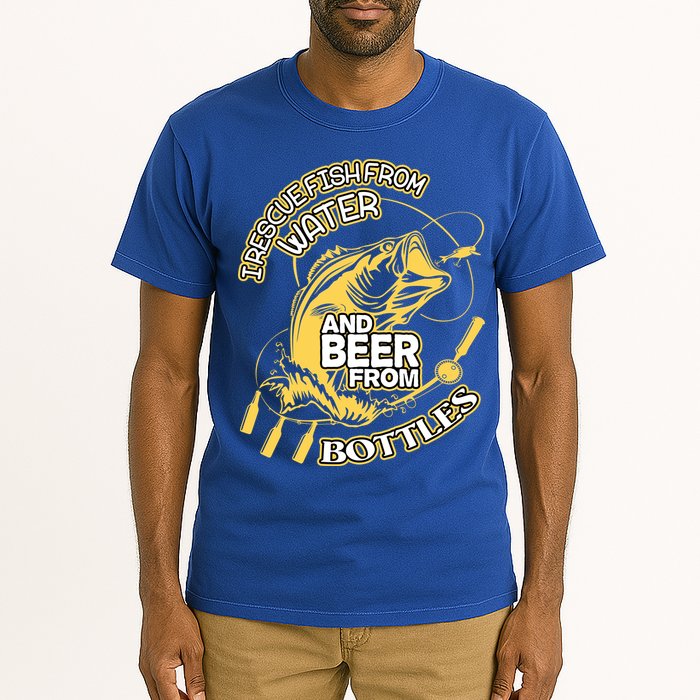 I Rescue Fish From Water And Beer From Bottles Funny Gift Tall T-Shirt