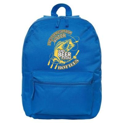 I Rescue Fish From Water And Beer From Bottles Funny Gift 16 in Basic Backpack