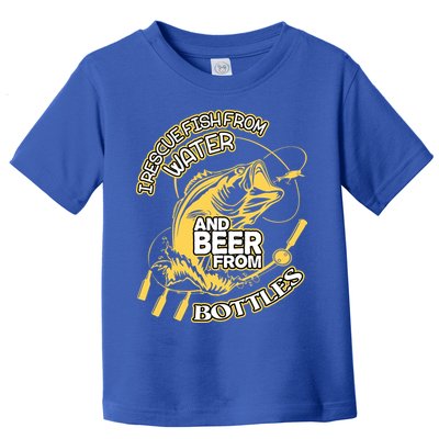 I Rescue Fish From Water And Beer From Bottles Funny Gift Toddler T-Shirt