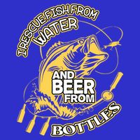 I Rescue Fish From Water And Beer From Bottles Funny Gift Women's V-Neck T-Shirt