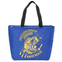 I Rescue Fish From Water And Beer From Bottles Funny Gift Zip Tote Bag