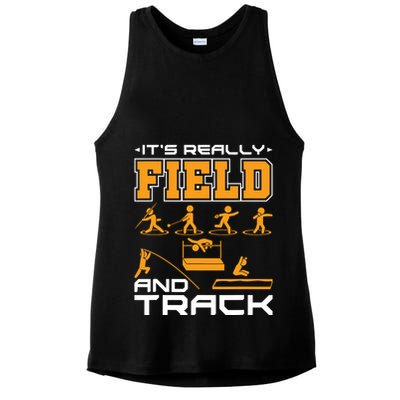 Its Really Field And Track Funny Quote Ladies PosiCharge Tri-Blend Wicking Tank