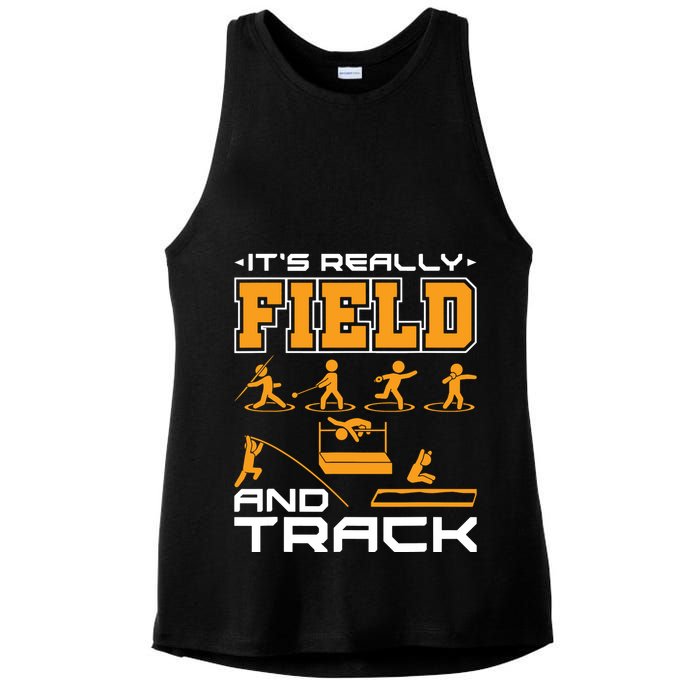 Its Really Field And Track Funny Quote Ladies PosiCharge Tri-Blend Wicking Tank