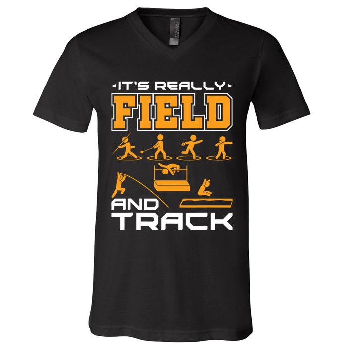 Its Really Field And Track Funny Quote V-Neck T-Shirt