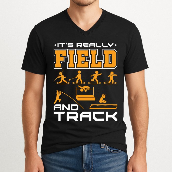 Its Really Field And Track Funny Quote V-Neck T-Shirt