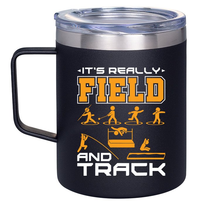 Its Really Field And Track Funny Quote 12oz Stainless Steel Coffee Mug