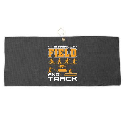 Its Really Field And Track Funny Quote Large Microfiber Waffle Golf Towel