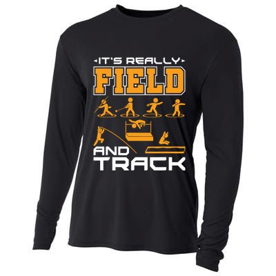 Its Really Field And Track Funny Quote Cooling Performance Long Sleeve Crew