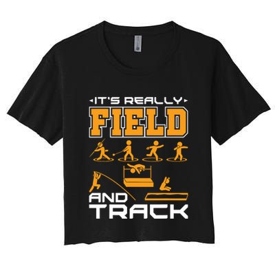 Its Really Field And Track Funny Quote Crop Top