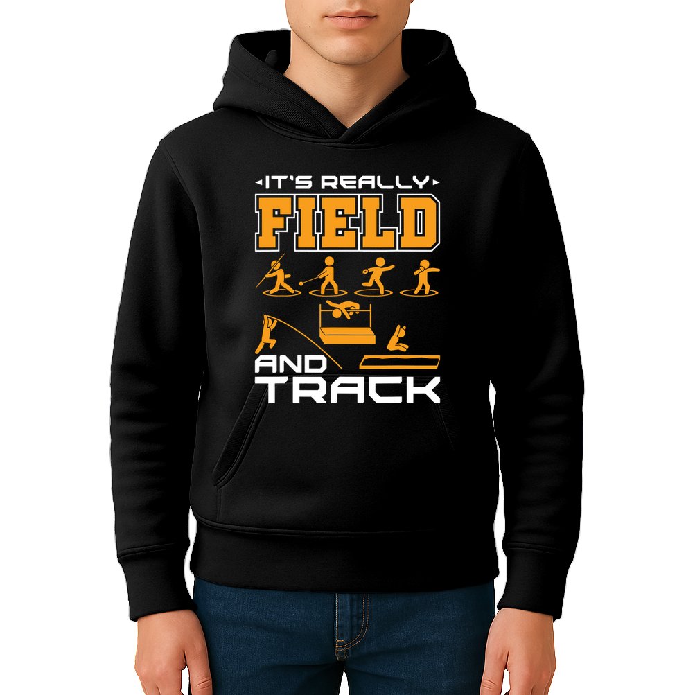 Its Really Field And Track Funny Quote Kids Hoodie