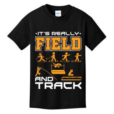 Its Really Field And Track Funny Quote Kids T-Shirt