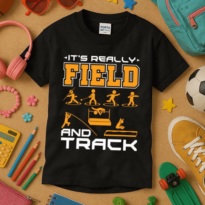 Its Really Field And Track Funny Quote Kids T-Shirt