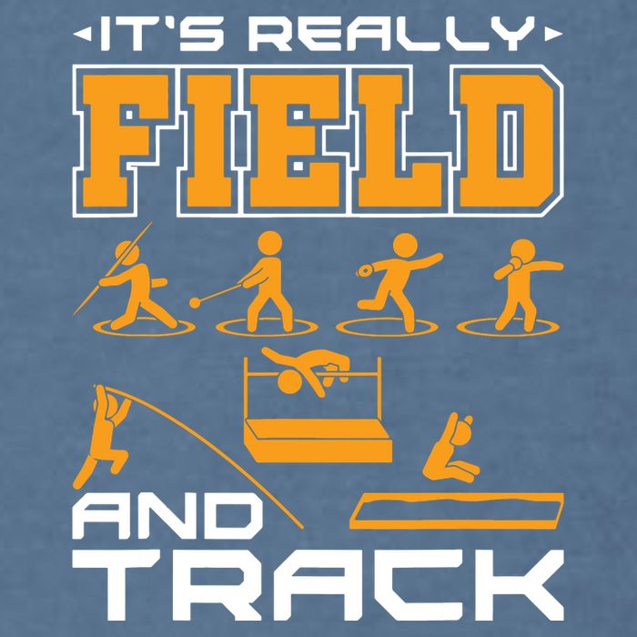 Its Really Field And Track Funny Quote Garment-Dyed Sweatshirt