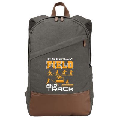 Its Really Field And Track Funny Quote Cotton Canvas Backpack