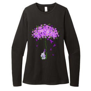 ILl Remember For You Purple Elephant AlzheimerS Awareness Womens CVC Long Sleeve Shirt