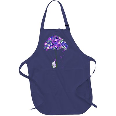 ILl Remember For You Purple Elephant AlzheimerS Awareness Full-Length Apron With Pockets