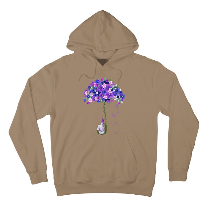 ILl Remember For You Purple Elephant AlzheimerS Awareness Hoodie