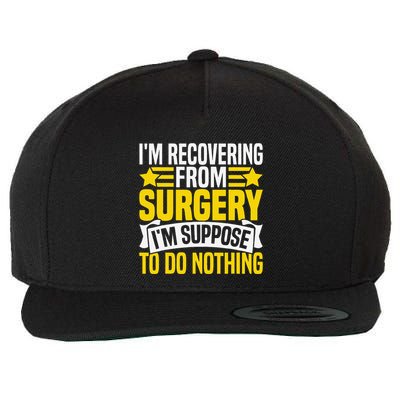 IM Recovering From Surgery IM Suppose To Do Nothing Funny Wool Snapback Cap