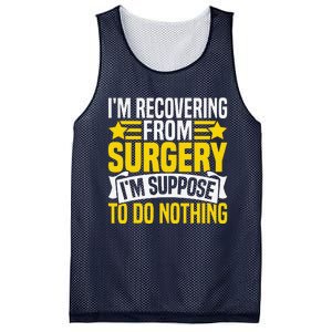 IM Recovering From Surgery IM Suppose To Do Nothing Funny Mesh Reversible Basketball Jersey Tank