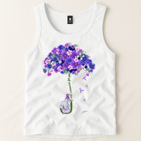 ILl Remember For You Purple Elephant AlzheimerS Awareness Tank Top
