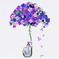 ILl Remember For You Purple Elephant AlzheimerS Awareness Tank Top