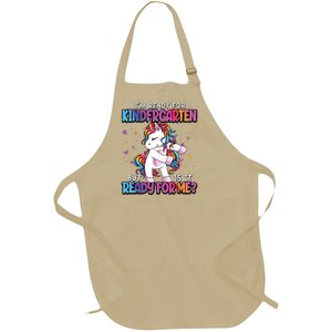 Im Ready For Kindergarten Back To School Kindergarten Girl Full-Length Apron With Pockets