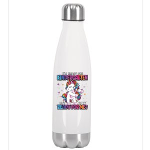 Im Ready For Kindergarten Back To School Kindergarten Girl Stainless Steel Insulated Water Bottle