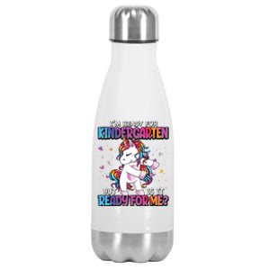 Im Ready For Kindergarten Back To School Kindergarten Girl Stainless Steel Insulated Water Bottle