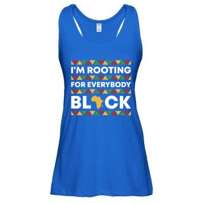 I'm Rooting For Everybody Black African American Juneteenth Meaningful Gift Ladies Essential Flowy Tank